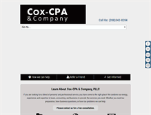 Tablet Screenshot of cox-cpa.com
